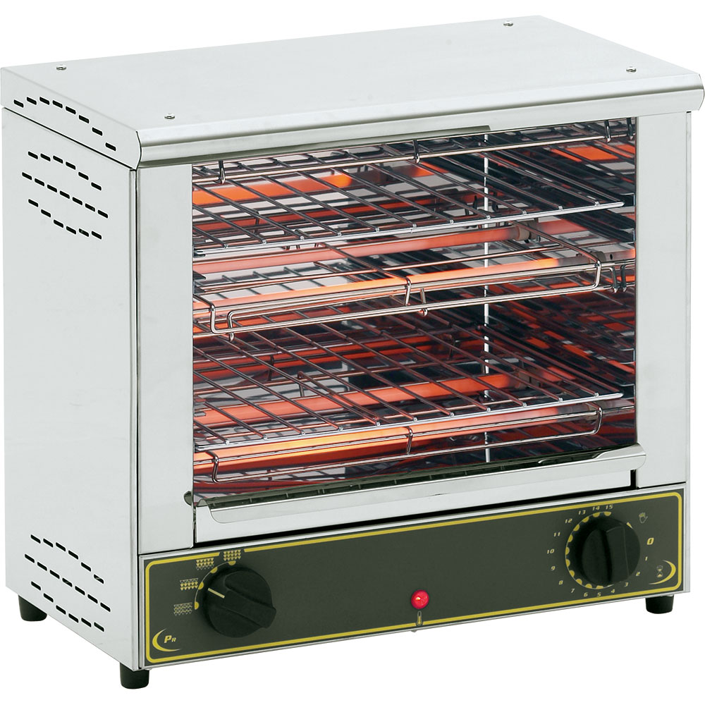 Stalgast ROLLER GRILL Salamander, zwei Ebenen, 300 Toasts/h, Abmessung 450 x 285