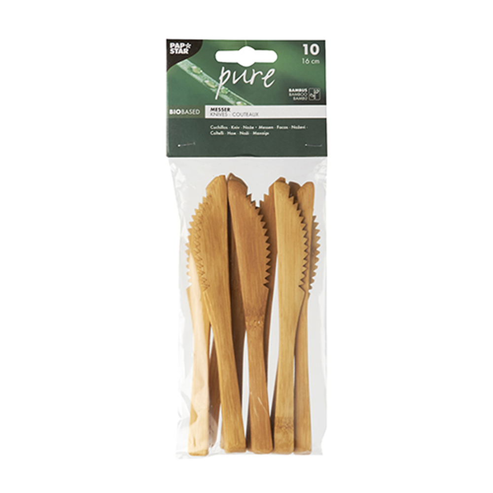 Papstar Messer, Bambus "pure" 16 cm