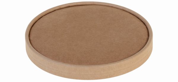 Pacovis Deckel aus Karton, Kraft braun, Ø 150 mm