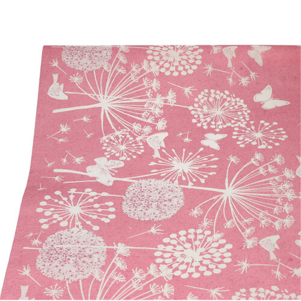 Papstar Tischdecke, Papier 3 m x 1,2 m fuchsia "Meadow"