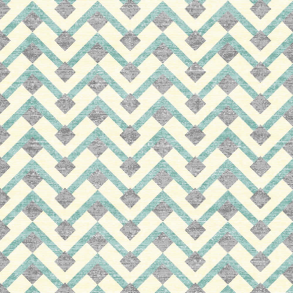 Mank Serviette Oskar beige-grün-schwarz 40 x 40 cm 1/4 Falz