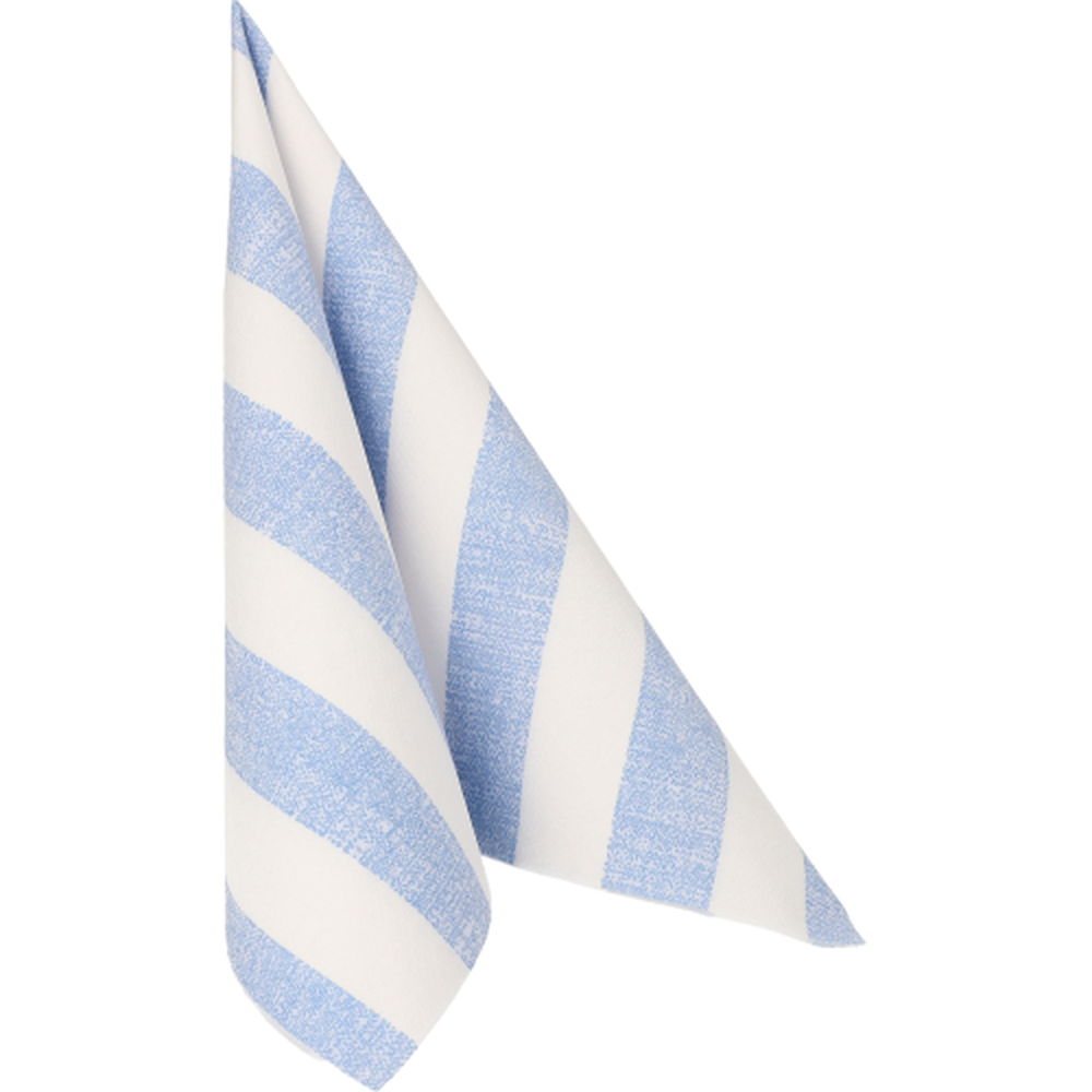 Papstar Servietten "ROYAL Collection" 1/4-Falz 40 cm x 40 cm blau "Lines"