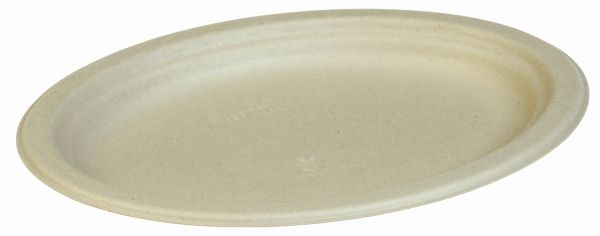 Pacovis Teller Zuckerrohr oval, 26cm, nature
