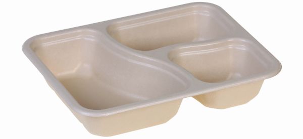 Pacovis Menueschale 3-tlg.,ZR PBAT-lam, 227x178x45mm, nature