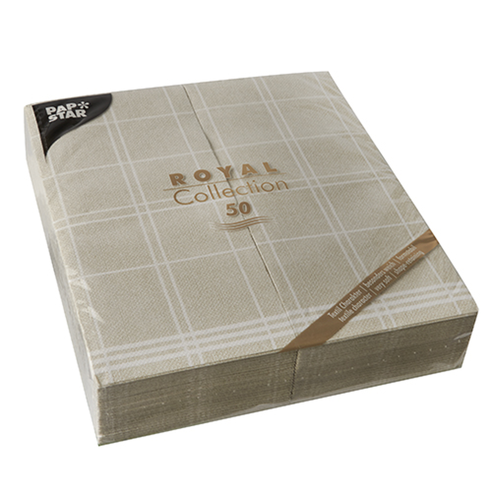 PAPSTAR Servietten ROYAL Collection 1/6-Falz 48 cm x 33 cm sand Kitchen C