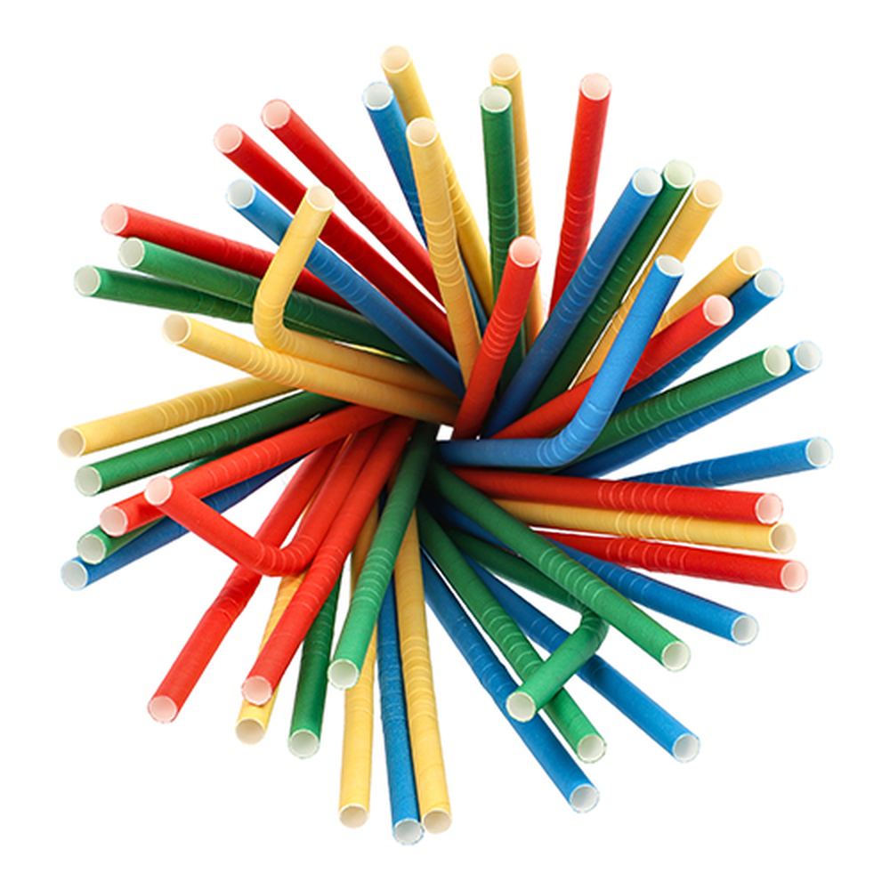 Papstar Shake-Halme Papier Ø 8 mm · 25 cm farbig sortiert flexibel