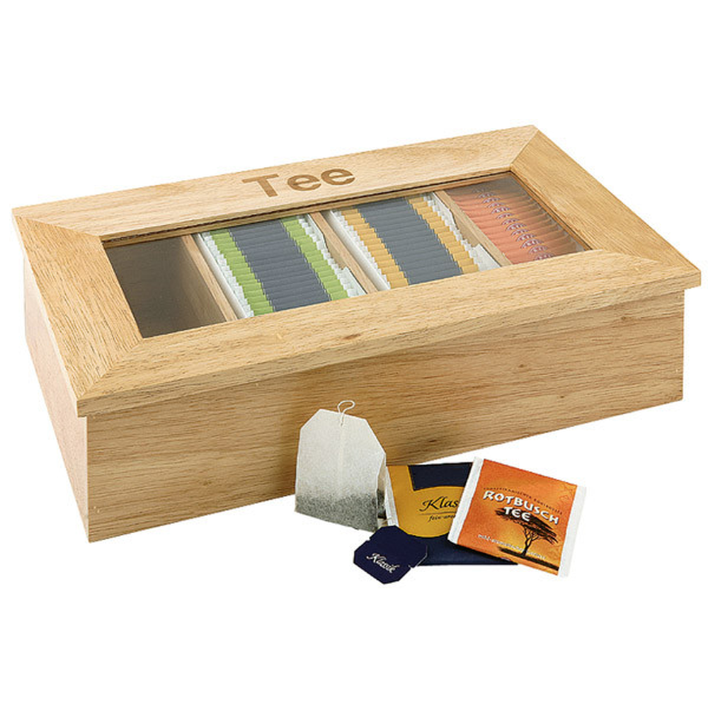 APS Teebox 33,5 x 20 cm, H: 9 cm , Holz, natur