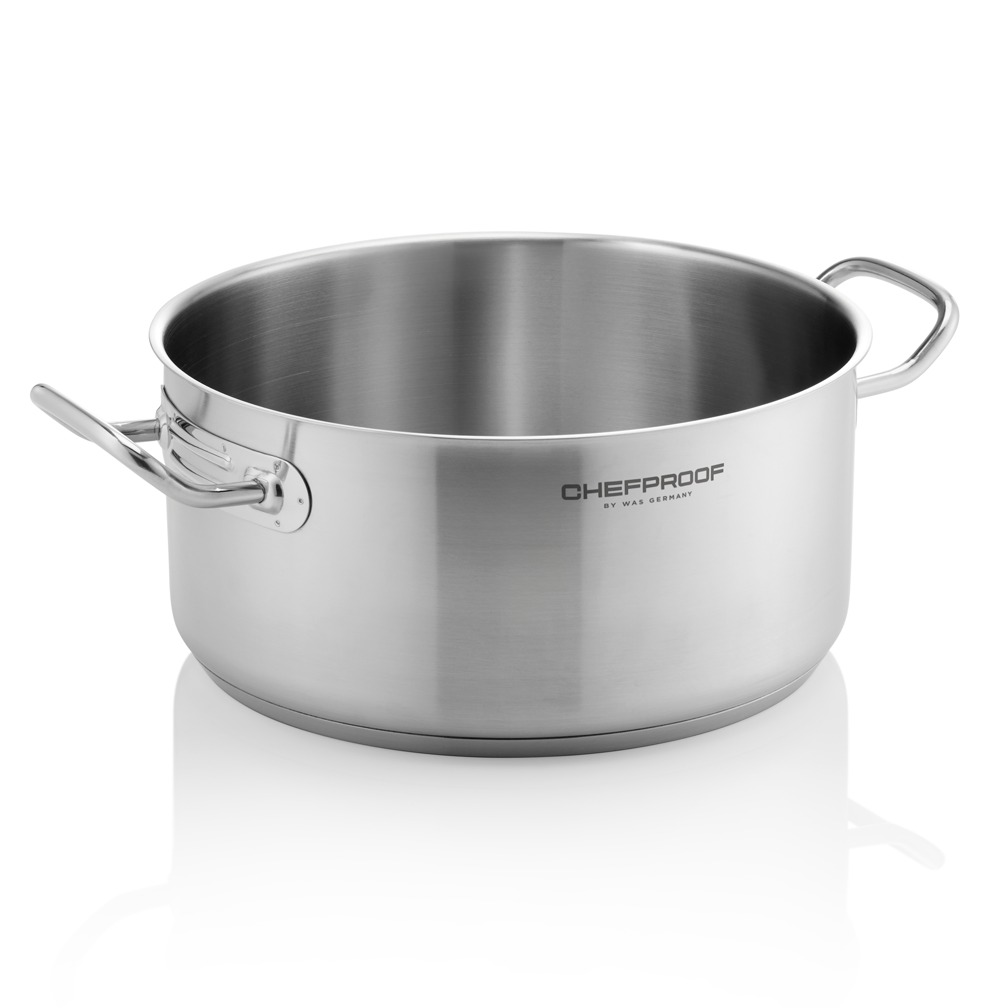 WAS Bratentopf CHEFPROOF, Ø 34 cm, 9 ltr., Chromnickelstahl 18/10