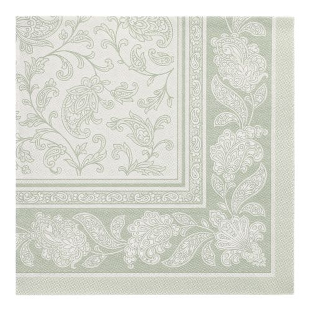 PAPSTAR Servietten ROYAL Collection 1/4-Falz 40 cm x 40 cm jadegrün Ornam