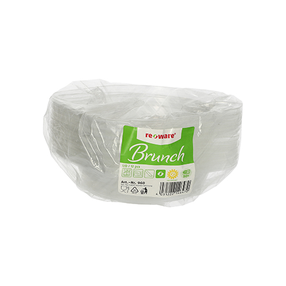 Papstar Mehrweg-Deckel für Suppenschalen PP rund Ø 16,2 cm · 4 cm transparent