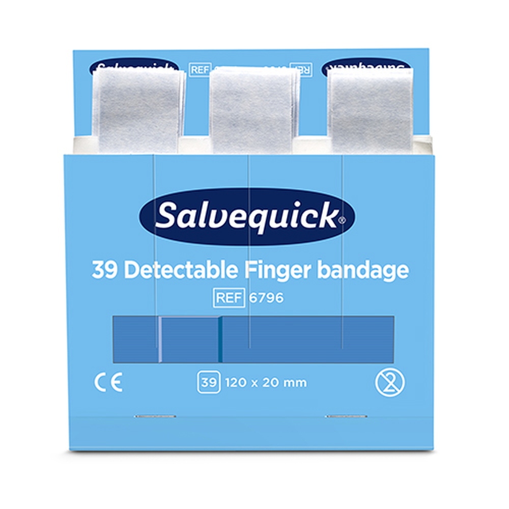 PAPSTAR Set Cederroth Salvequick Detectable Pflaster (39 Stück) blau Fing