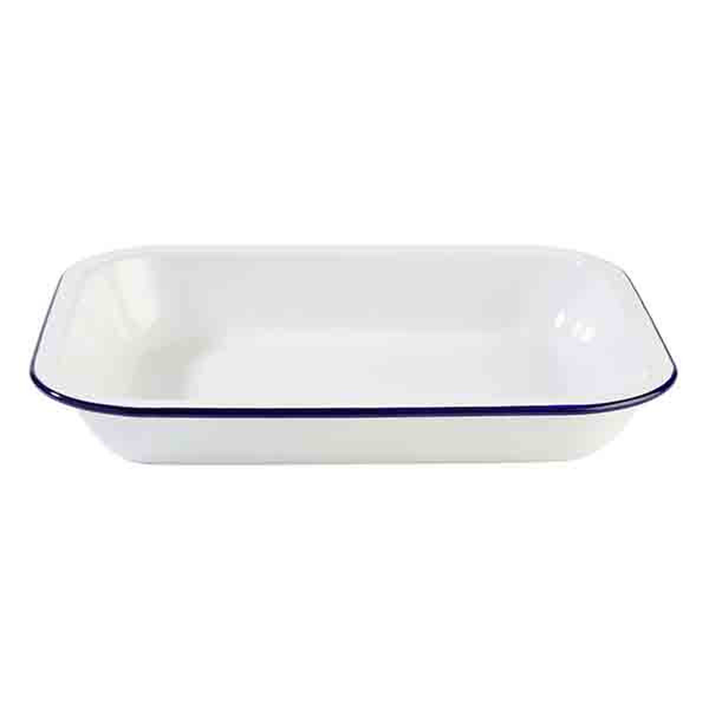 APS Schale -ENAMELWARE- 28 x 23 cm, H: 4,5 cm , emailiertes Stahlblech