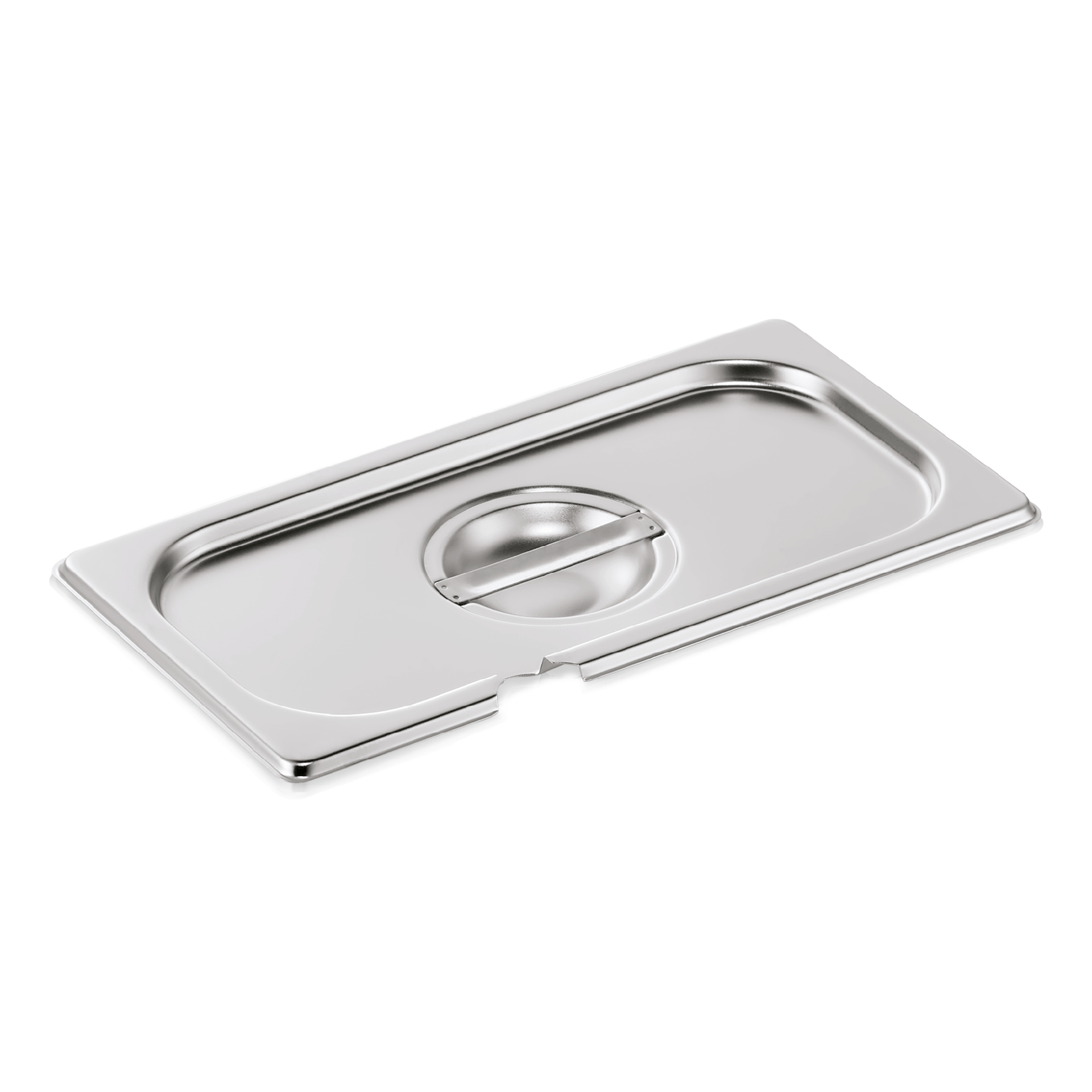 WAS GN Deckel GN CORE 1/3, mit Löffelaussparung, Chromnickelstahl