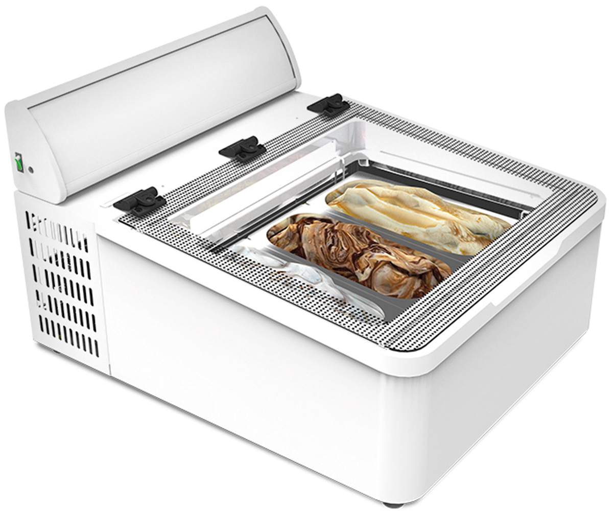 Nordcap Auftisch-Vitrine MINI CREAM 3V LED CP
