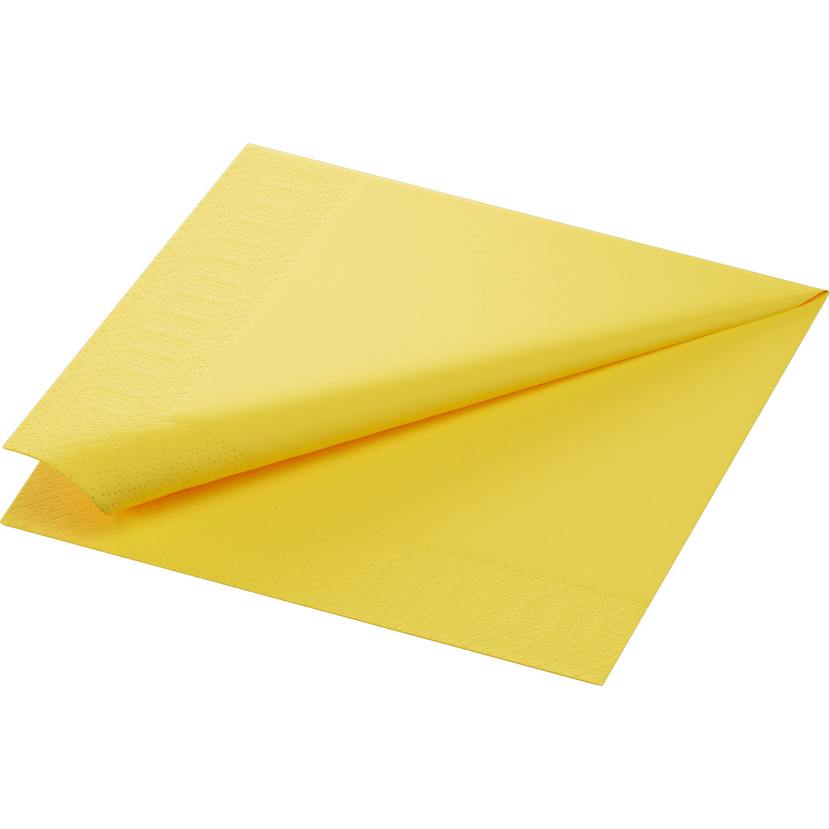 Duni Zelltuchservietten 40 x 40 cm 3-lagig 1/4 Falz gelb