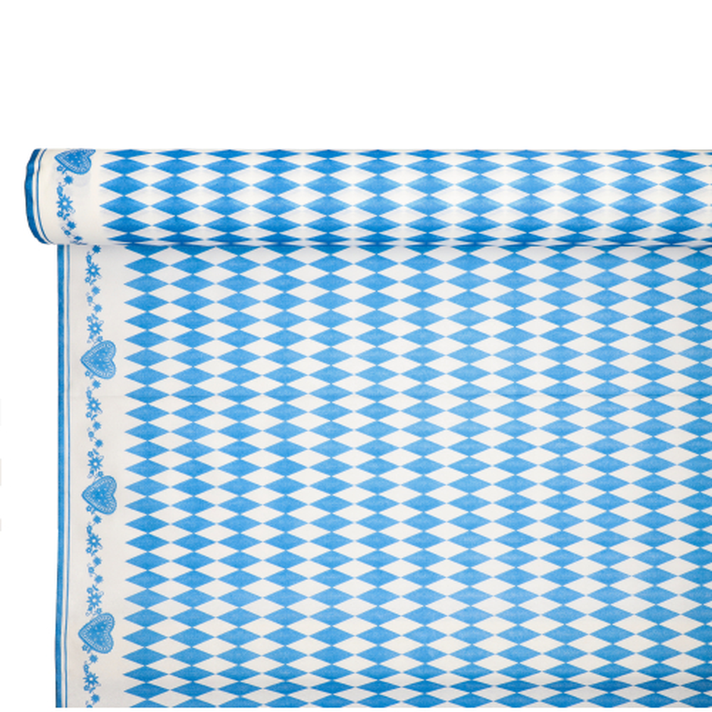 Papstar Tischdecke, stoffähnlich, Airlaid 25 m x 1,18 m "Bayrisch Blau"