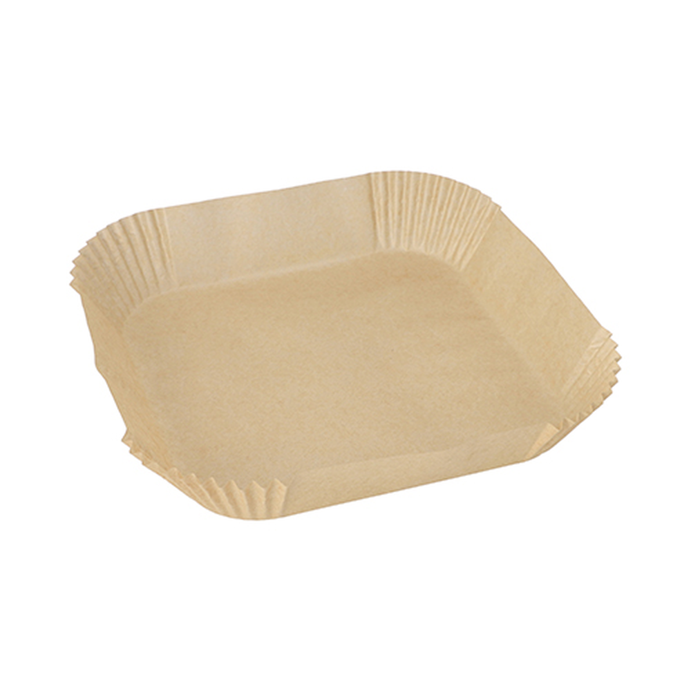 Papstar Backpapiere 20 cm x 20 cm x 4,5 cm braun für Heißluftfritteusen