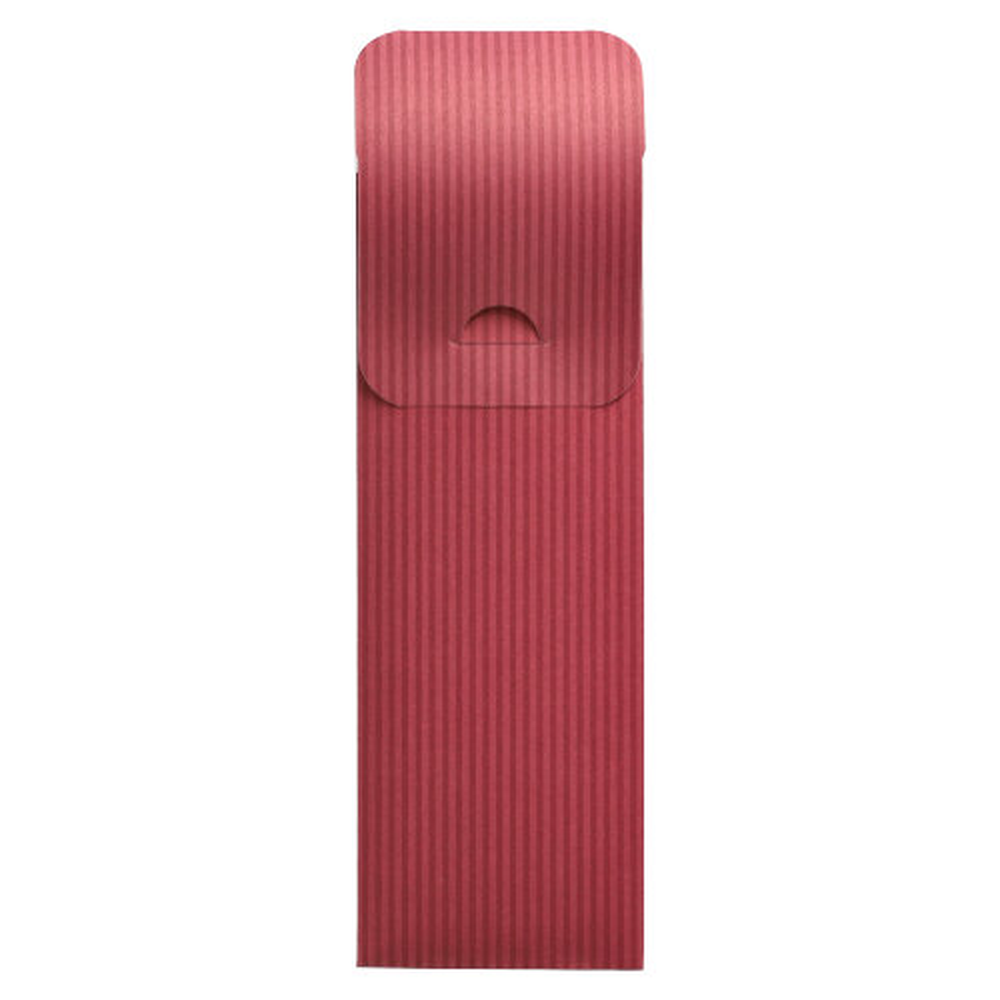 PAPSTAR Bestecktaschen 23,5 cm x 7,3 cm bordeaux Lines inkl. weißer Servie