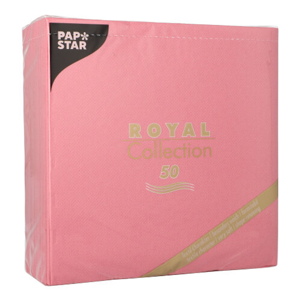 Papstar Servietten "ROYAL Collection" 1/4-Falz 40 cm x 40 cm rosa
