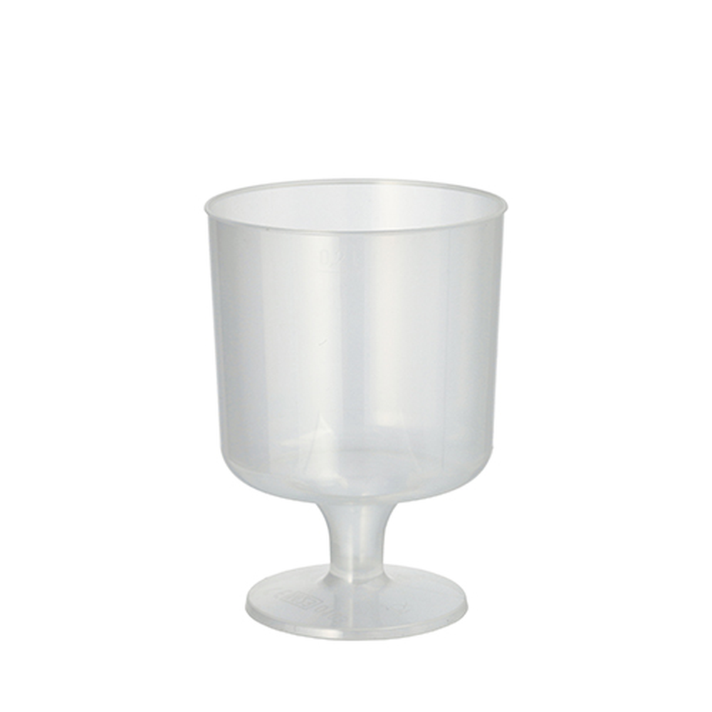 PAPSTAR Mehrweg-Stiel-Gläser für Rotwein PP 0,2 l Ø 7,2 cm · 10 cm einteilig,