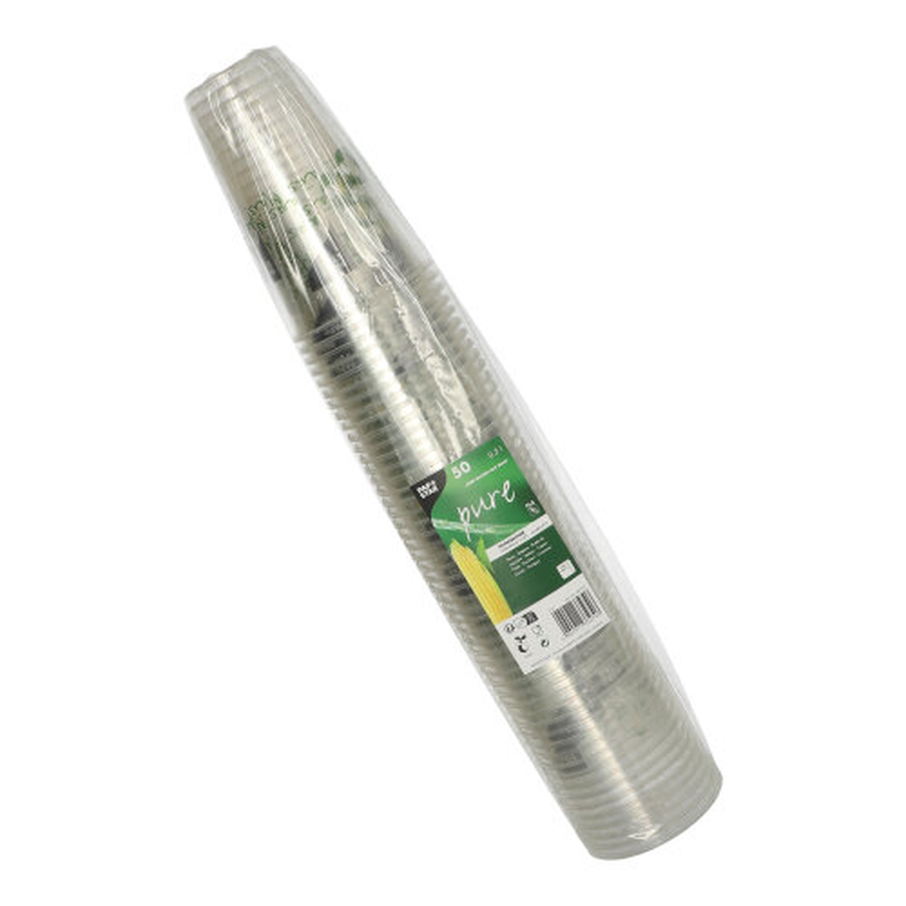 Papstar Trinkbecher PLA 0,5 l Ø 9,5 cm · 15,1 cm "Becher aus Mais"