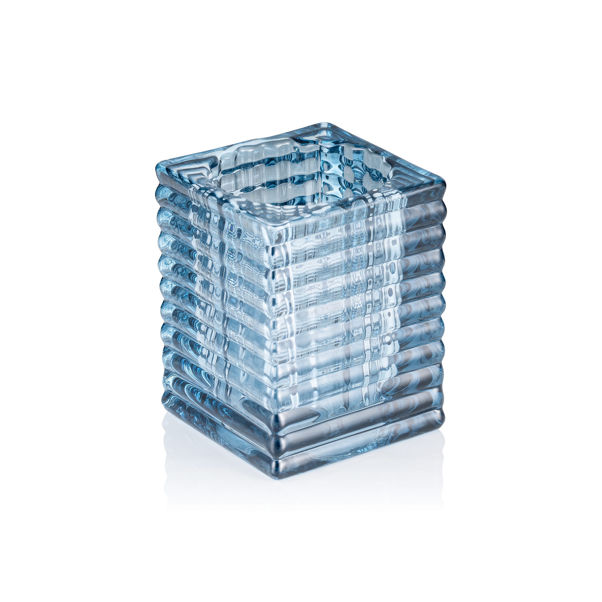 WAS Cube Steel Blue YUYU, 7,5 x 7,5 x 9,5 cm, Glas
