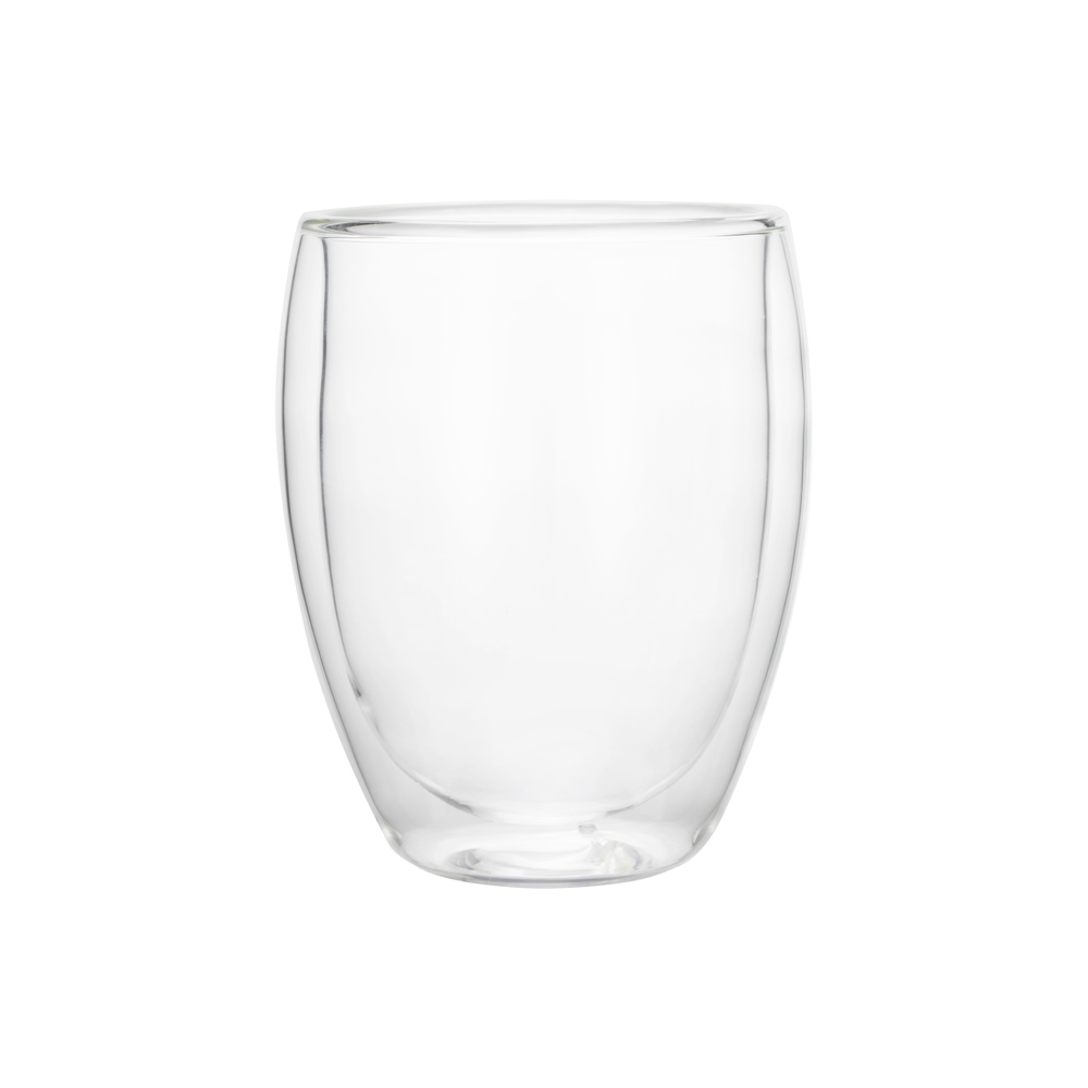 WAS Latte Macchiato Set CURVED, 350 ml, Ø 11,5 cm, Set á 2 Stück, Borosilikatgla