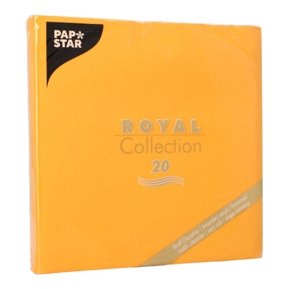 Papstar Servietten "ROYAL Collection" 1/4-Falz 40 cm x 40 cm orange