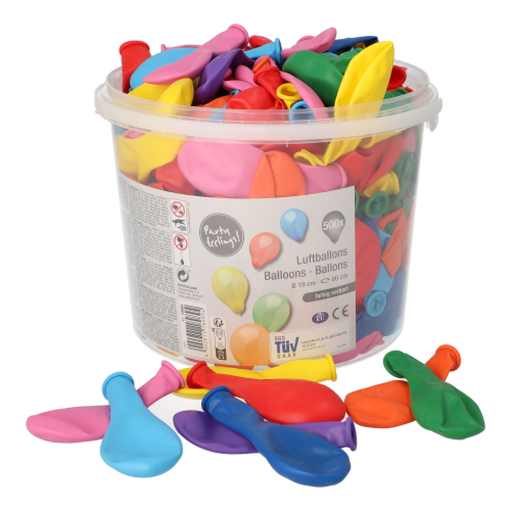Papstar Luftballons Ø 19 cm farbig sortiert in Dose