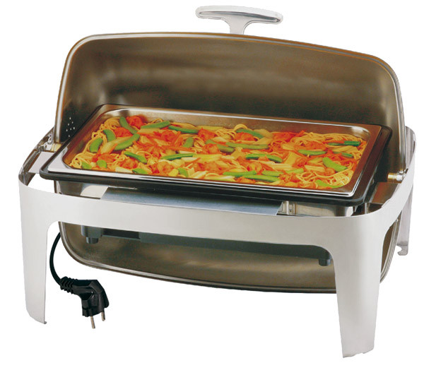 APS Rolltop-Chafing Dish -ELITE- 67 x 47 cm, H: 45 cm, 11 Liter, Edelstahl / PP