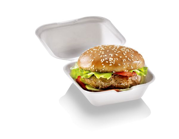 Pacovis Burger Box sehr gross, Naturesse 150x150x80mm
