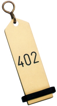 Contacto Hotel-Schlüsselanhänger 10 cm, Leichtmetall Eloxiert