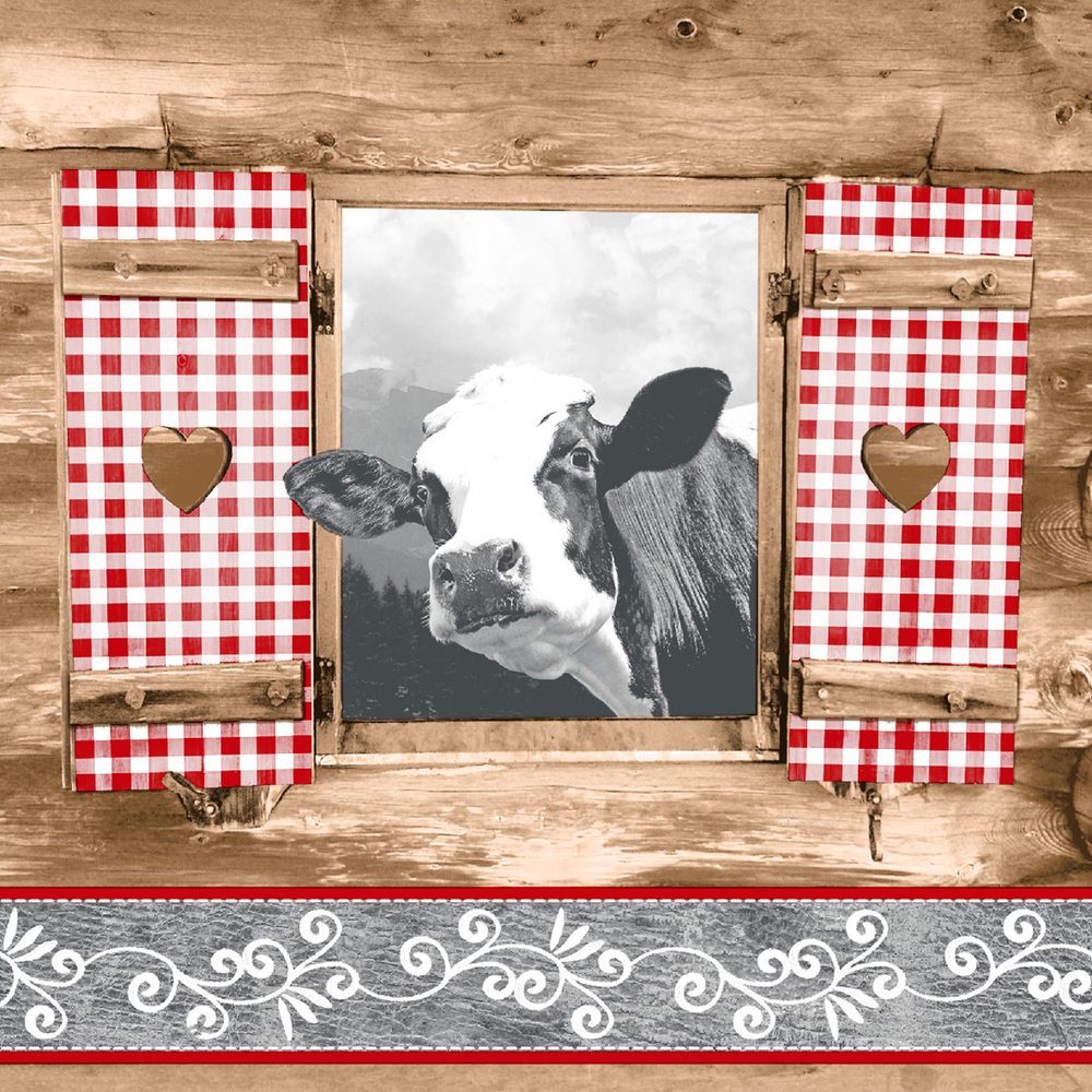 Mank Serviette Almblick 40 x 40 cm 1/4 Falz