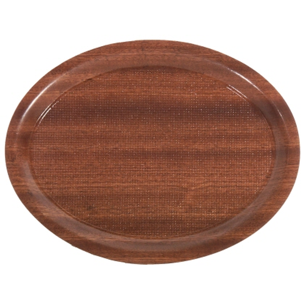 Contacto Holz-Tablett, oval, rutschfest, 26x20 cm