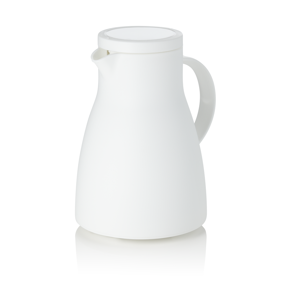 WAS Isolierkanne, 1 ltr., Ø 14,5 cm, Höhe 22 cm, weiß, Polypropylen