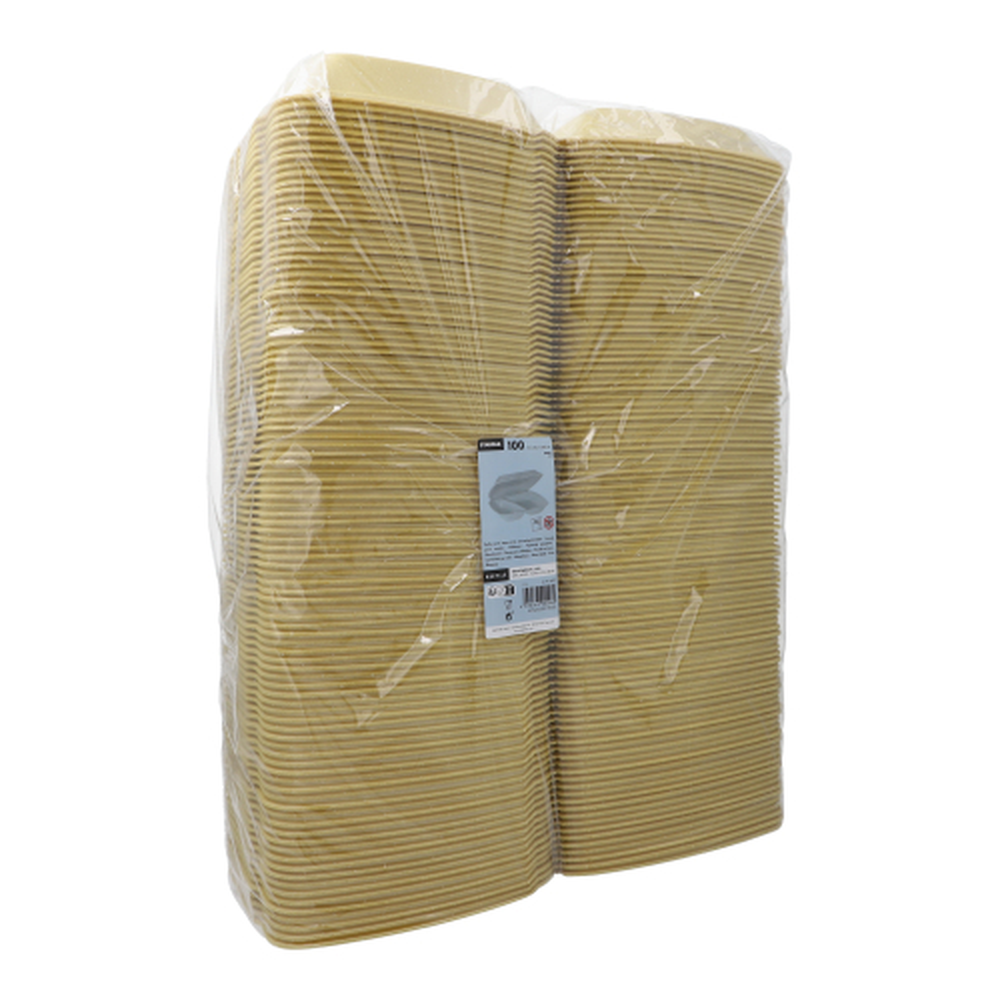 Papstar Menüboxen mit Klappdeckel, XPS 2-geteilt 7,5 cm x 24,3 cm x 20,8 cm gold
