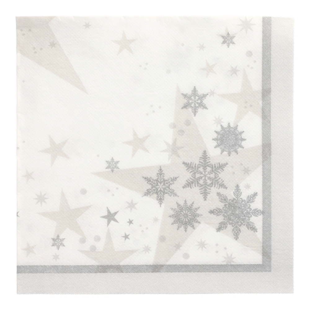 PAPSTAR Servietten ROYAL Collection 1/4-Falz 40 cm x 40 cm weiss Stars an