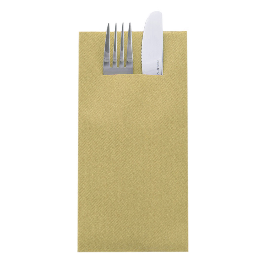 Mank Pocket-Napkins Basic naturbraun 40 x 40 cm 1/8 Falz