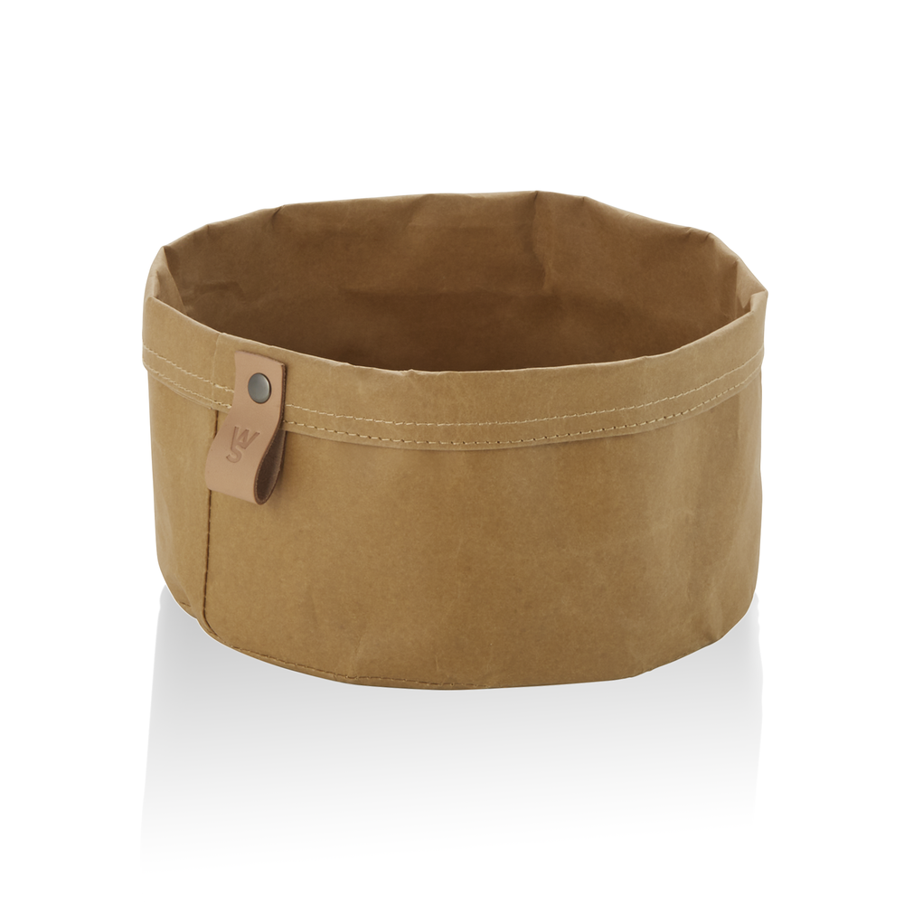 WAS Brottasche CRAFT & CRUMBLE, Ø 20 cm, Höhe 13 cm, khaki, Kraft Paper