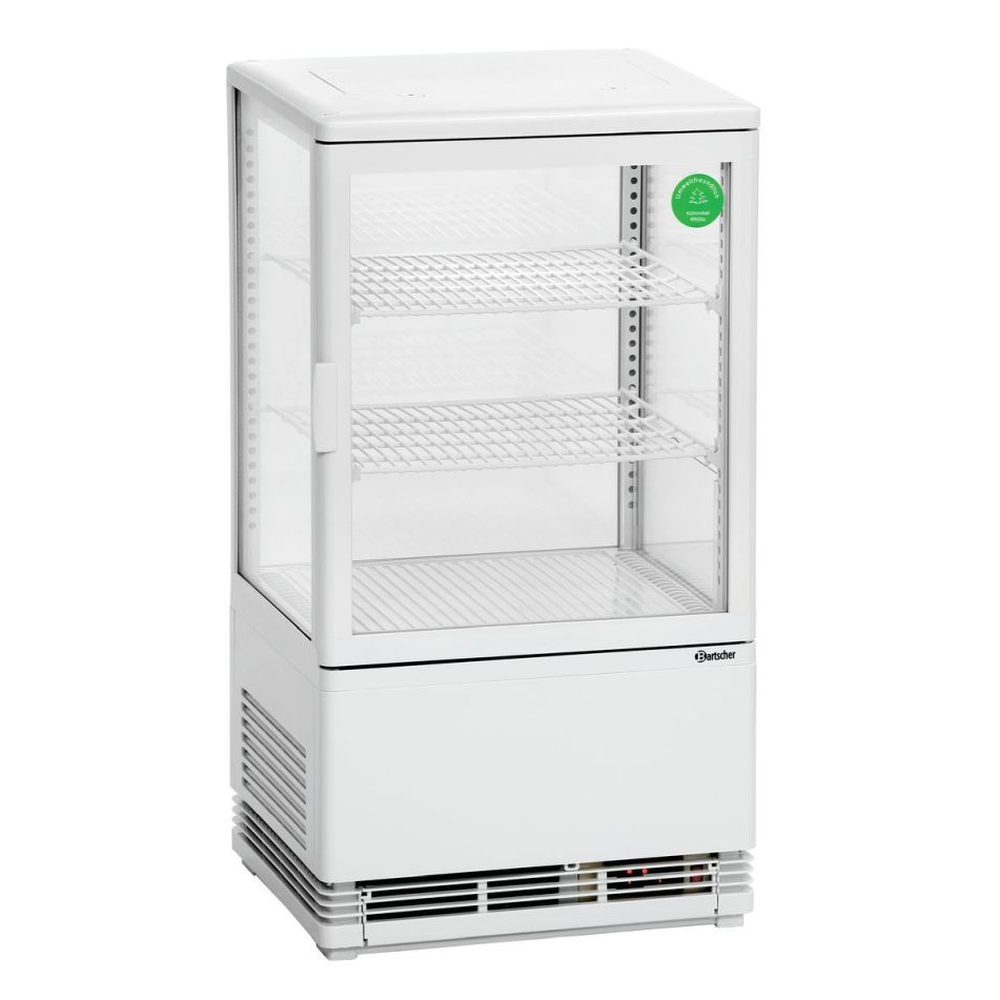 Bartscher Mini Kühlvitrine 58L, weiß