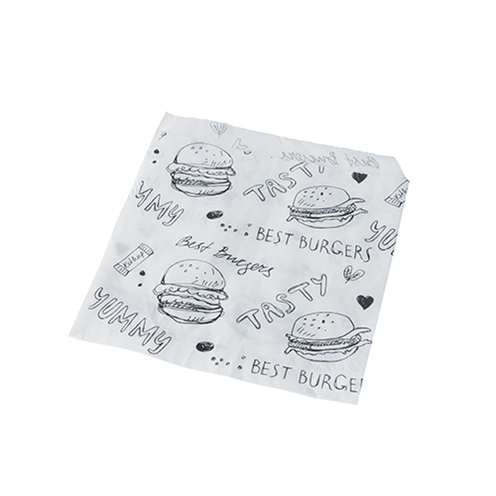 Papstar Hamburger-Tüten 13 cm x 13 cm weiss
