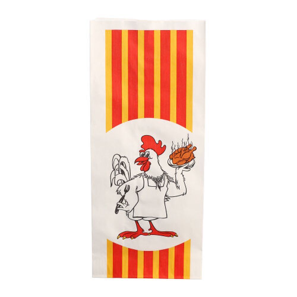 PAPSTAR Hähnchenbeutel, Papier mit HDPE-Einlage 24 cm x 10,5 cm x 5,5 cm Gr