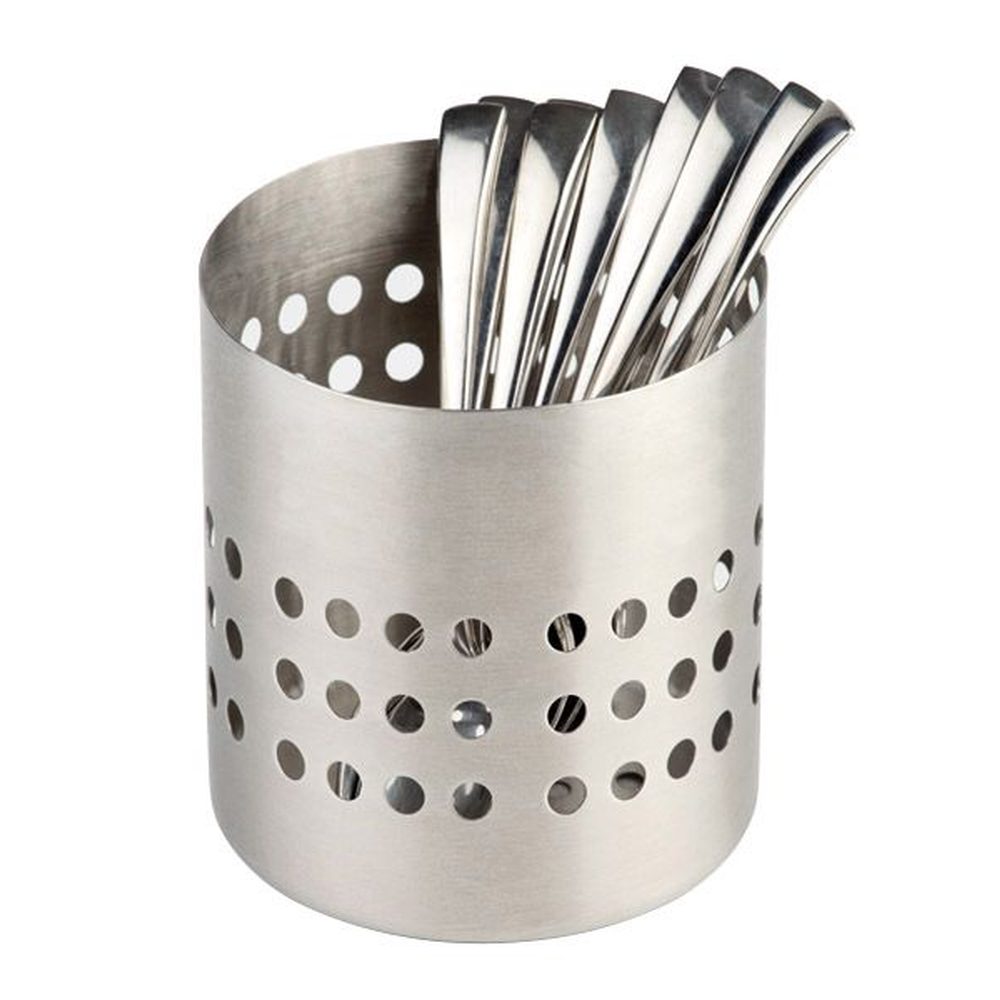 APS Besteckständer Ø 10 cm, H: 10 cm , Edelstahl, matt poliert