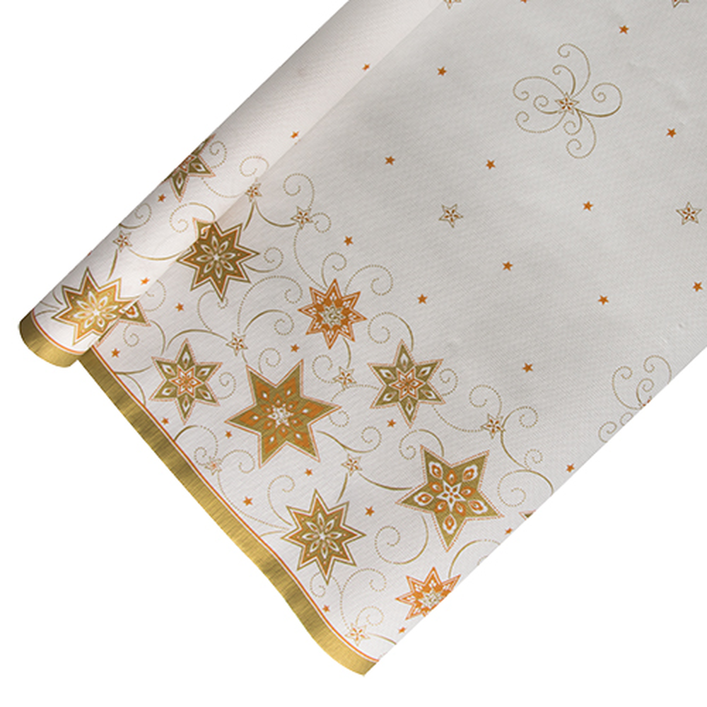 Papstar Tischdecke, Papier 6 m x 1,2 m weiss "Just Stars"