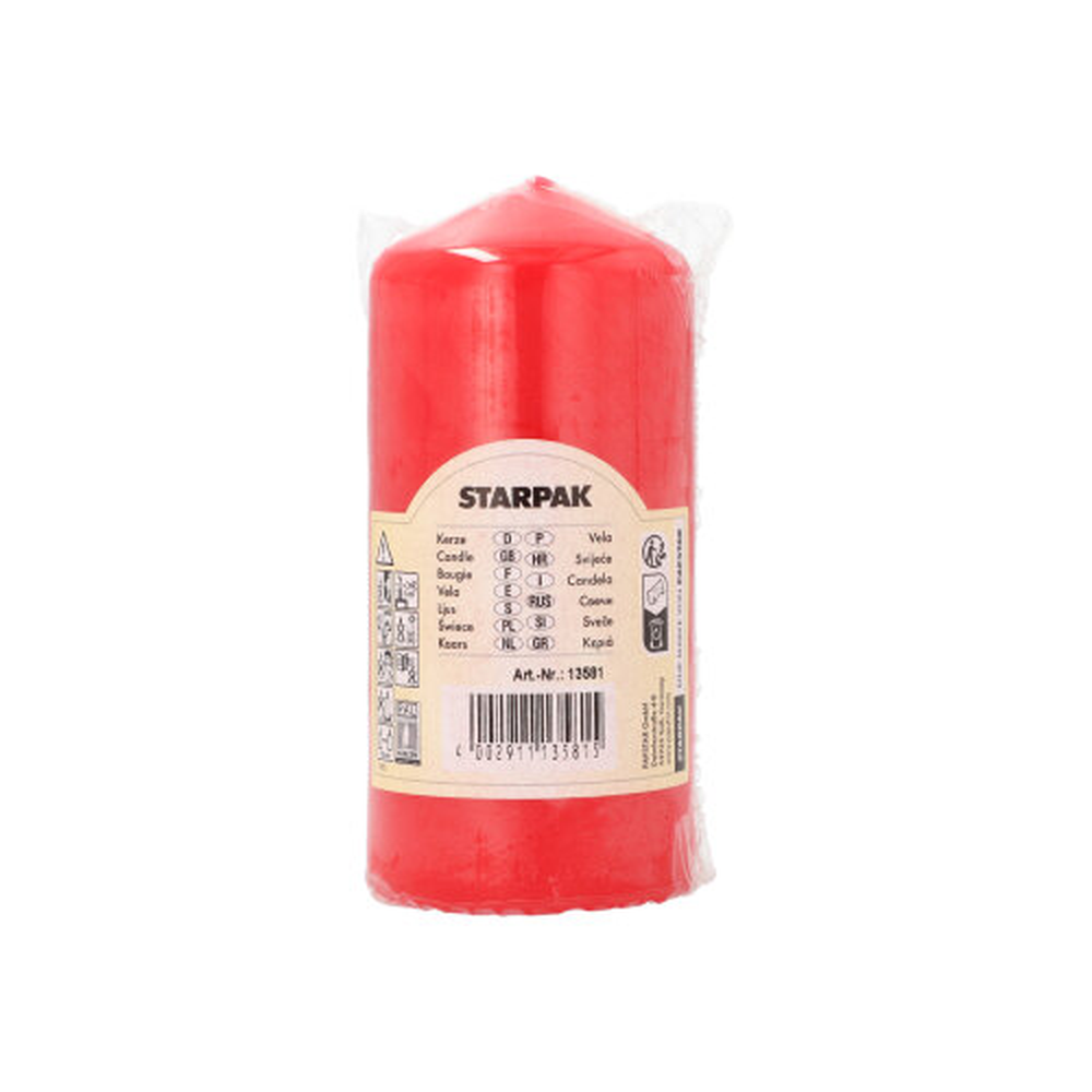 Papstar Stumpenkerze Ø 60 mm · 130 mm rot