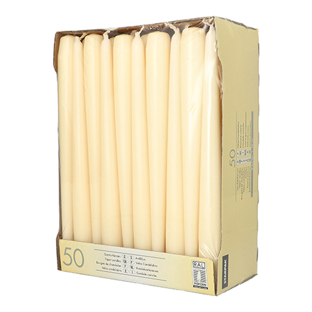 Papstar Leuchterkerzen Ø 2,2 cm · 25 cm champagner