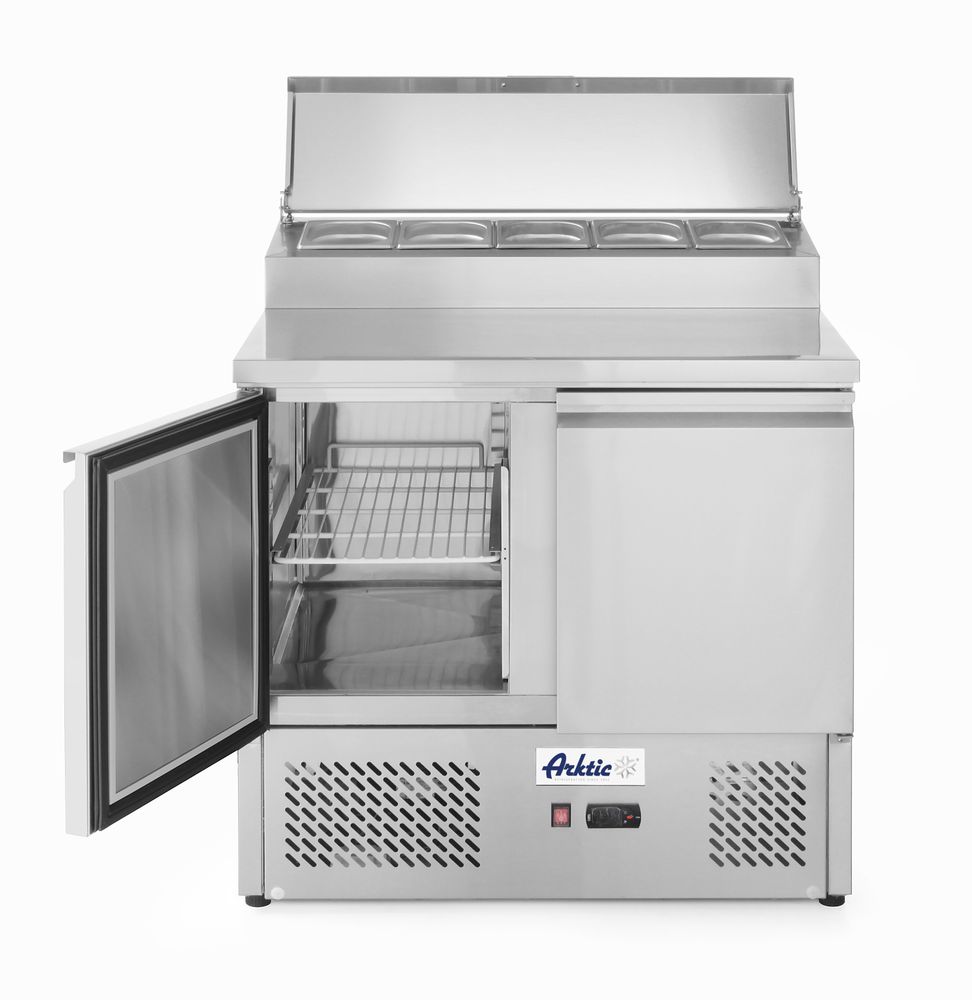 Hendi Kühltisch, zweitürig mit Aufsatz-Kühlvitrine 300 L, Arktic, 230V/310W, 900