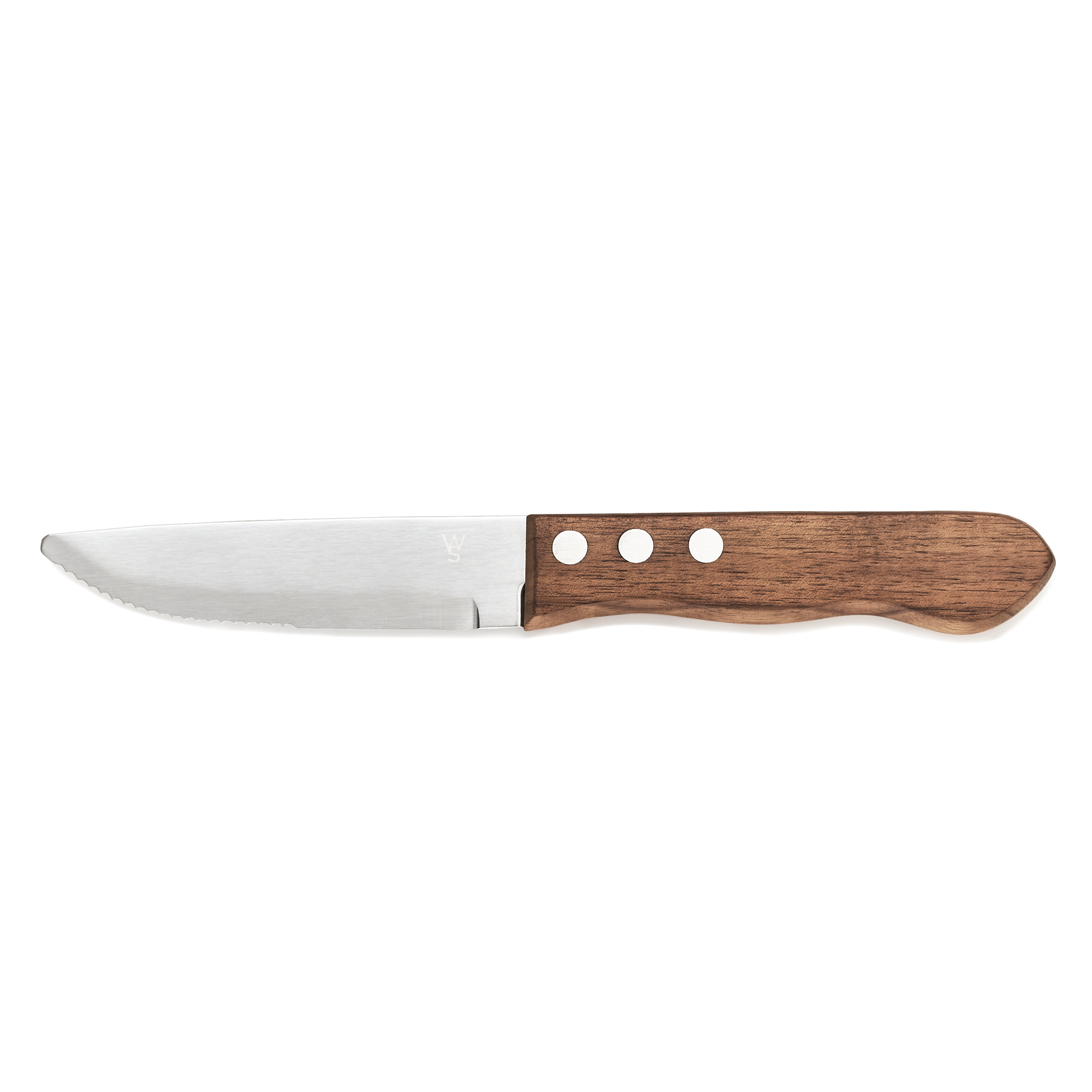 WAS Steakmesser Set mit Pakkaholzgriff, 25 cm, Set á 6 Stück, Holz, Chromstahl 1