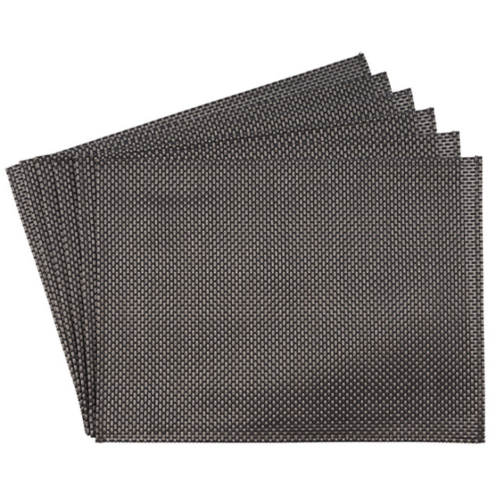 APS Tischset - silbergrau 45 x 33 cm , PVC, Schmalband