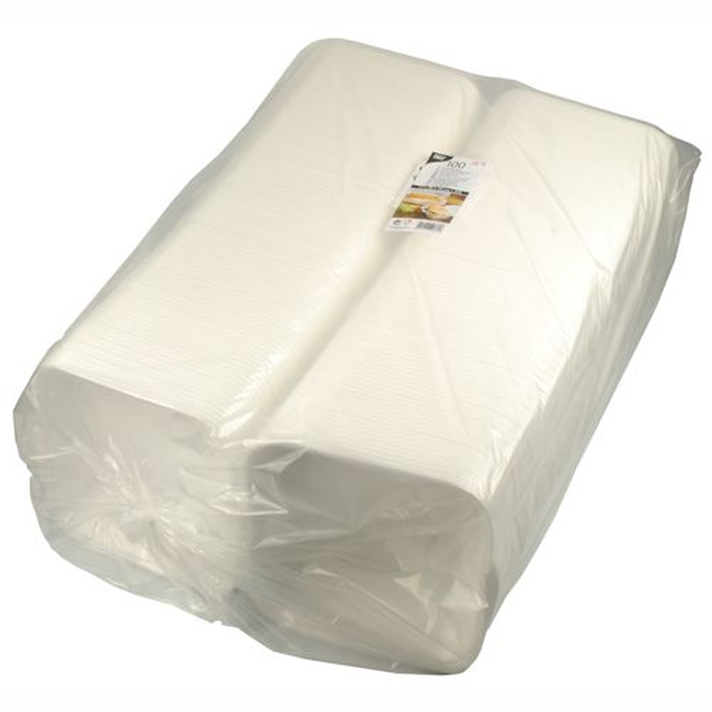 PAPSTAR Hamburger-Boxen mit Klappdeckel, XPS 11 cm x 20 cm x 20 cm weiss lam